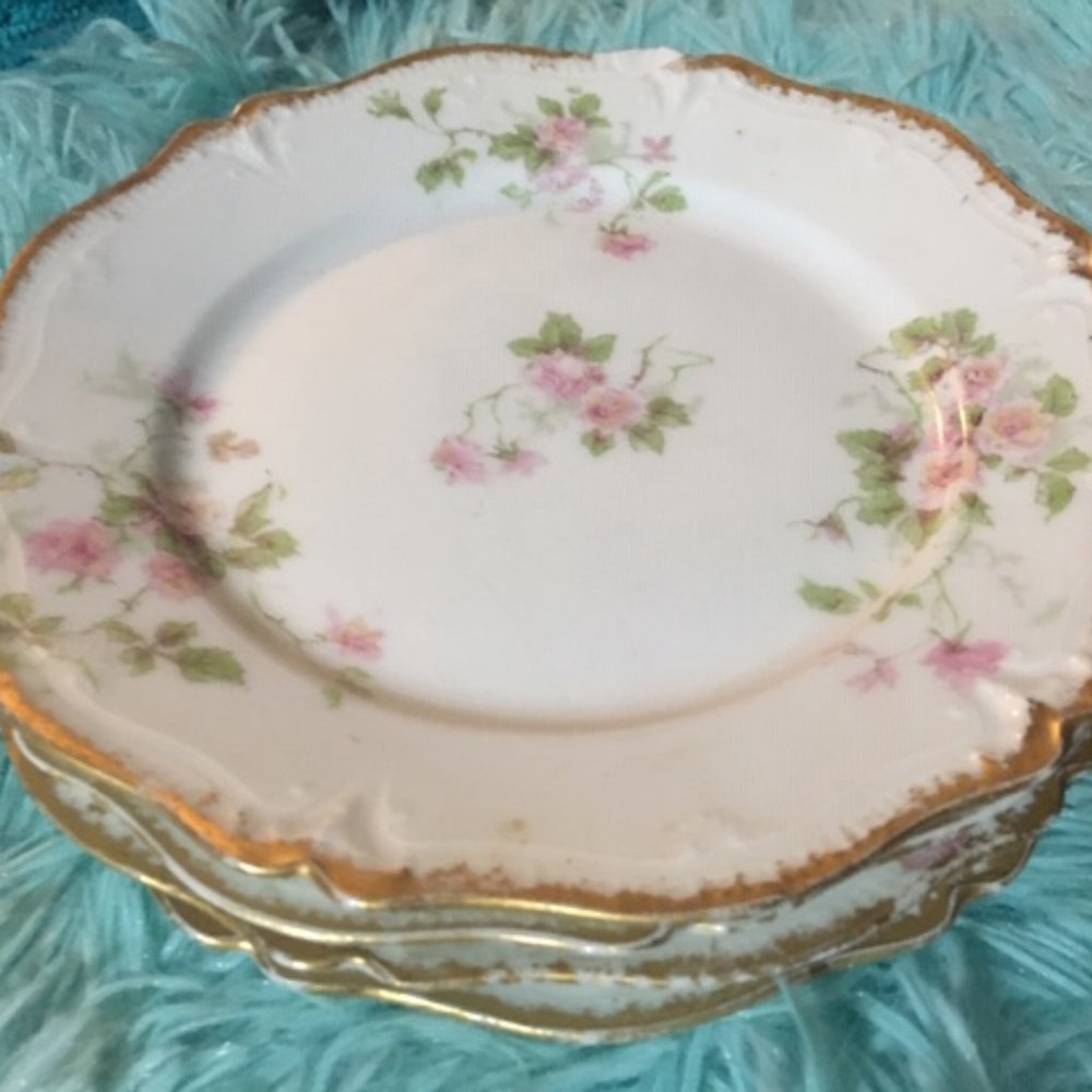 CH FIELD HAVILAND LIMOGES GDA FRANCE PINK ROSE